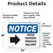 Signmission Enter Nursery Through Side Hallway Sign With Symbol, 24 in W x Rectangle, Vinyl Decal OS-2PACK-NS-D-1824-L-12076 - alternate 5